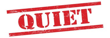 Kırmızı grungy vintage kauçuk damga üzerine sessiz metin.