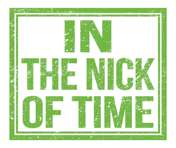 Nick Time Napisany Zielonym Znaczku Grungowym — Zdjęcie stockowe
