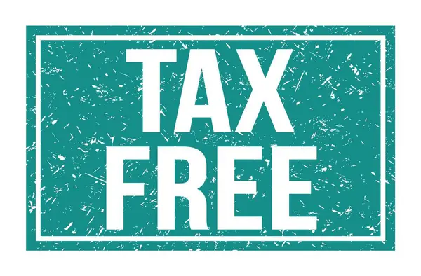 Tax Free Slova Napsaná Modrém Obdélníkovém Znaku — Stock fotografie