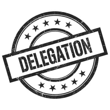 Siyah yuvarlak vintage kauçuk damga üzerine yazılmış yetkilendirme metni.