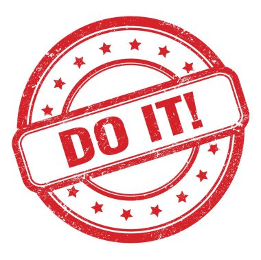 Yap şunu! Kırmızı grungy vintage lastik damga üzerine metin.