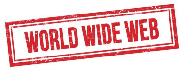 DÜNYA WIDE web sitesi kırmızı grungy vintage dikdörtgen damgalı metin.