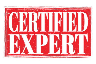 CERTIFED USTA, kırmızı grungy mühür işareti üzerine yazılmış kelimeler