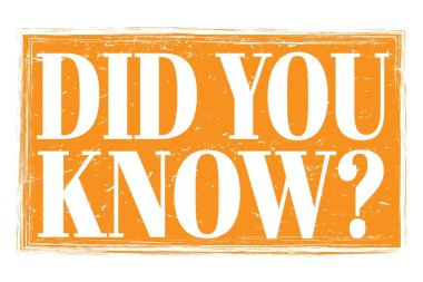 Biliyor musun, turuncu, kirli damga işareti üzerine yazılmış kelimeler.