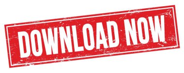 DOWNLOAD Şimdi kırmızı grungy dikdörtgen mühür işareti üzerine metin.