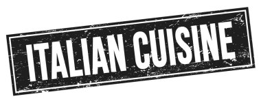İTALYA Siyah grungy dikdörtgen mühür işareti üzerine CUISINE metin.