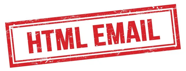Текст Html Email Красной Граненой Винтажной Прямоугольной Марке — стоковое фото