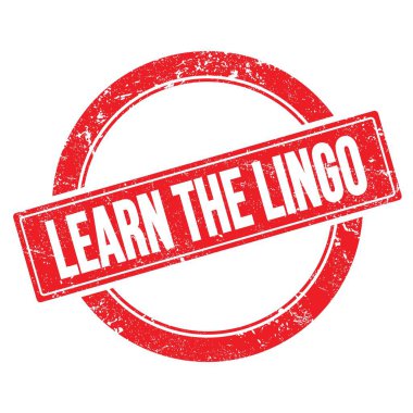 LINGO 'nun kırmızı pasaklı, yuvarlak, eski pullu metnini öğren..