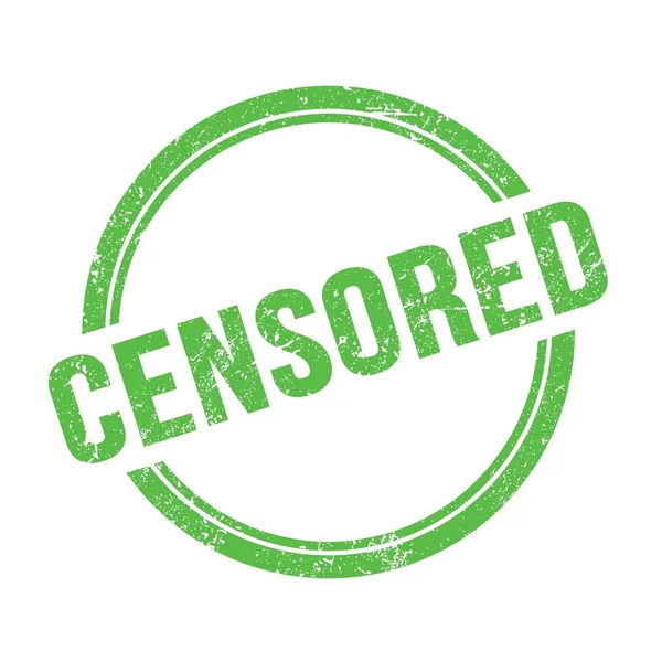 Censored Text Napsaný Zelené Grungy Vintage Kulaté Razítko — Stock fotografie