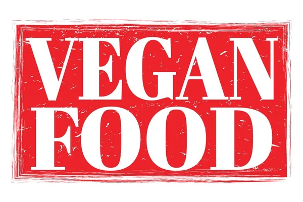 Vegan Food Mots Écrits Sur Écriteau Grungy Rouge — Photo