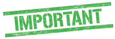 Yeşil grungy dikdörtgen damga işareti üzerinde IMPORTANT metin.