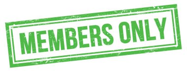 Üyeler sadece yeşil grungy vintage dikdörtgen damgalı metin.