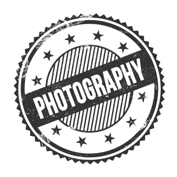 Photography Teks Ditulis Pada Hitam Grungy Zig Zag Perbatasan Stamp — Stok Foto