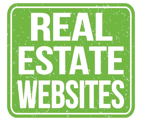 Real Estate Websites Text Napsaný Zelené Vinobraní Razítko — Stock fotografie