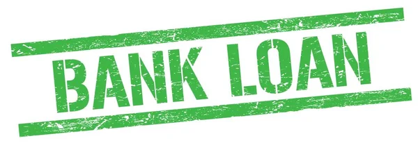 Bank Loan Text Green Grungy Rectangle Stamp Sign — ストック写真