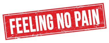 Kırmızı grungy dikdörtgen mühür işareti üzerinde Acı Yok metni.