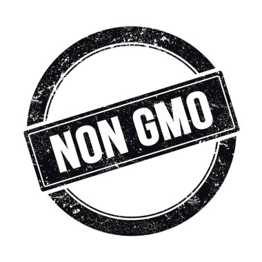 Siyah grungy round vintage pulunda GDO olmayan metin.