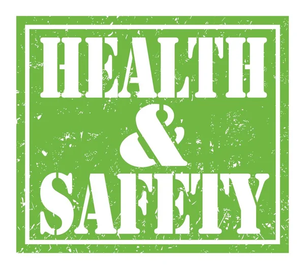 Health Safety Words Written Green Stamp Sign — Stock Photo, Image