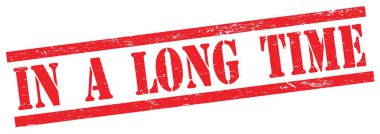 Kırmızı grungy dikdörtgen vintage damga üzerinde uzun bir Time metni.