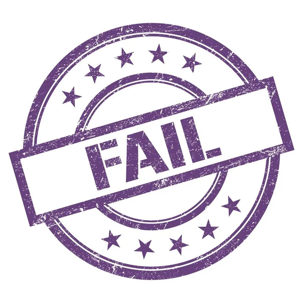 Fail Text Written Purple Violet Vintage Rubber Stamp — Stock Photo, Image