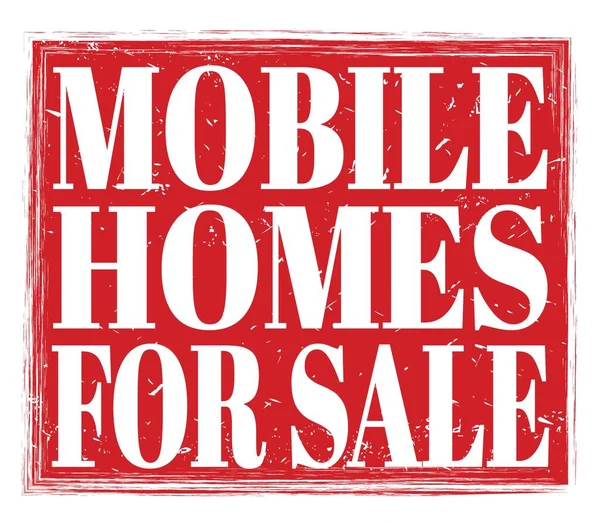Mobile Homes Sale Geschrieben Auf Rotem Grungy Stempelschild — Stockfoto