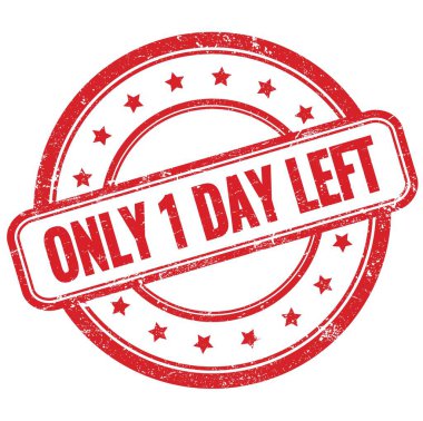 Sadece 1 GÜN KALDI Kauçuk damgalı kırmızı vintage grungy.