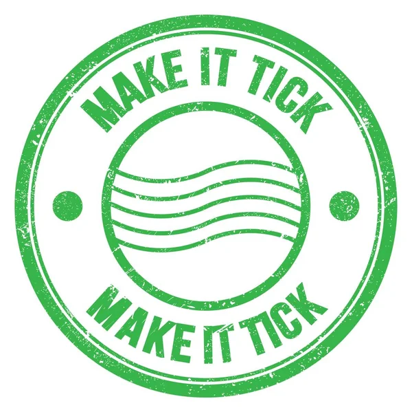Make Tick Ord Skrivet Grön Runda Poststämpel Tecken — Stockfoto