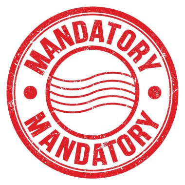 Kırmızı yuvarlak posta pulu işareti üzerine yazılmış bir sözcük.