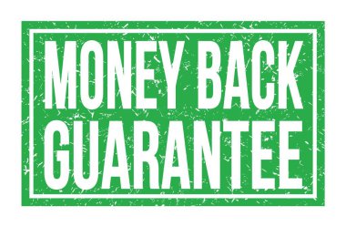 Money Back Gardiyanı, yeşil dikdörtgen mühür işareti üzerine yazılmış kelimeler