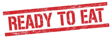 Kırmızı grungy dikdörtgen mühür işareti üzerindeki metni yemeye hazır.