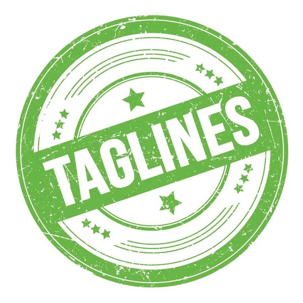 Taglines Texto Verde Redondo Selo Textura Grungy — Fotografia de Stock