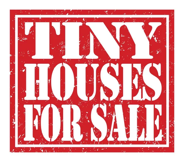 Tiny Houses Sale Palavras Escritas Carimbo Vermelho — Fotografia de Stock