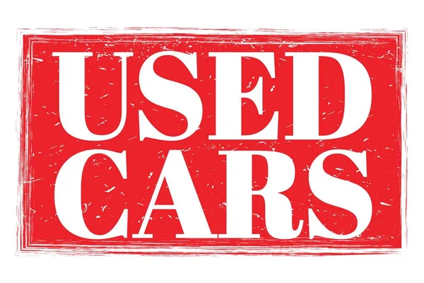 Used Cars Words Written Red Grungy Stamp Sign — Stock Photo, Image