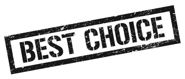 Best Choice Schwarzes Grungy Rechteck Stempelschild — Stockfoto