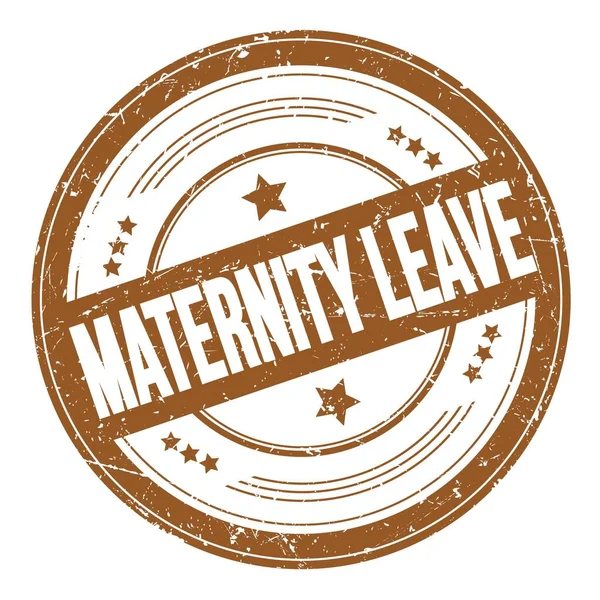 Maternity Leave Testo Marrone Rotondo Grungy Texture Timbro — Foto Stock