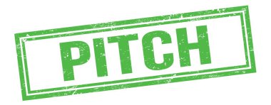 Yeşil grungy vintage dikdörtgen damgalı PITCH metin.