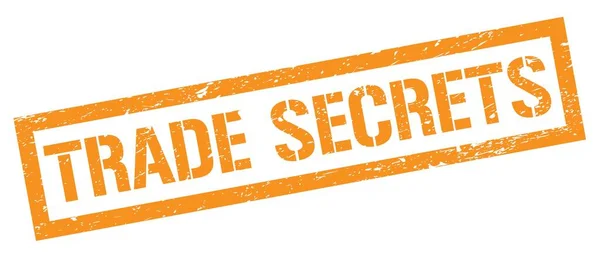 Trade Secrets Orange Grungy Rectangle Stamp Sign — Stock Photo, Image