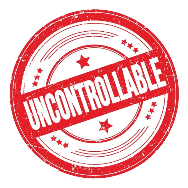 Kırmızı yuvarlak kirli desen damgası üzerinde Kontrol Edilemez metin.