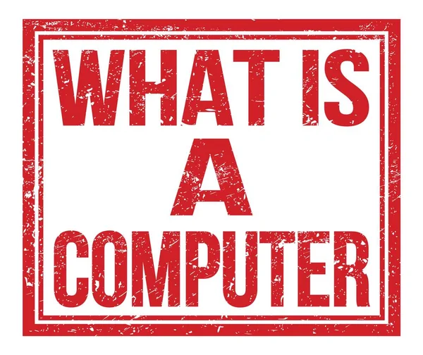 What Computer Written Red Grungy Stamp Sign — 图库照片