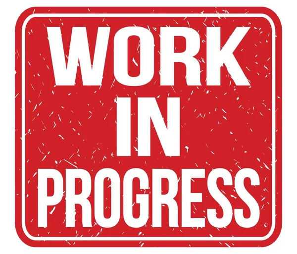 PROGRESS İŞ, kırmızı vintage mühür işareti üzerine yazılmış metin