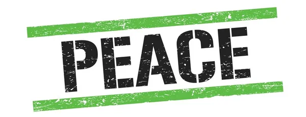 Peace Text Černé Zelené Grungy Linky Razítko Znak — Stock fotografie