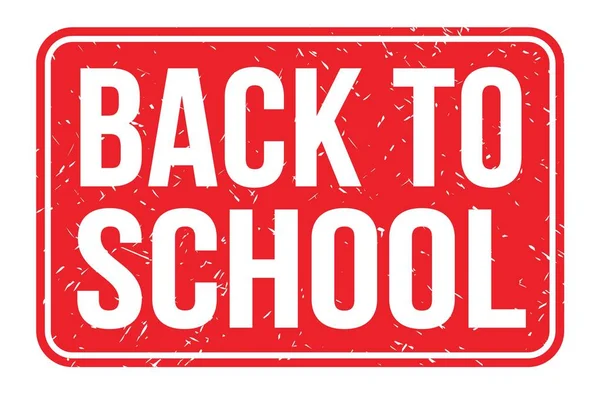 Back School Words Written Red Rectangle Stamp Sign — Stock Photo, Image