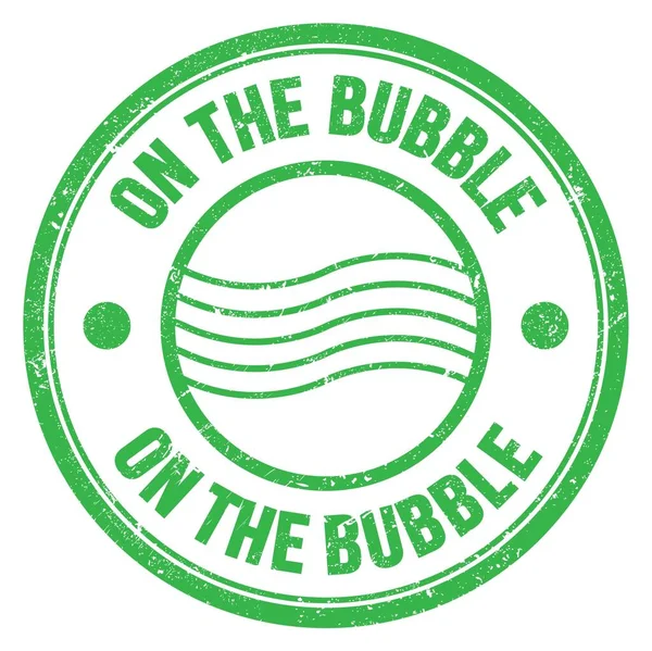 Bubble Word Written Green Postal Stamp Sign — ストック写真