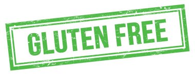 Yeşil grungy vintage dikdörtgen damgalı GLUTEN özgür metin.