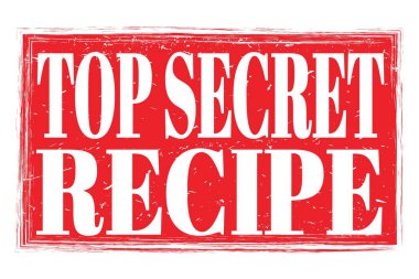 GİZLİ GİZLİ, kırmızı pul işareti üzerine yazılmış kelimeler