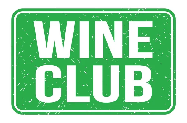 Wine Club Words Written Green Rectangle Stamp Sign — стокове фото