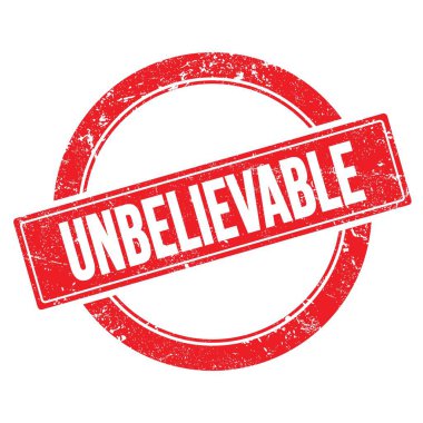 Inanılmaz kırmızı grungy yuvarlak vintage pul üzerinde metin.