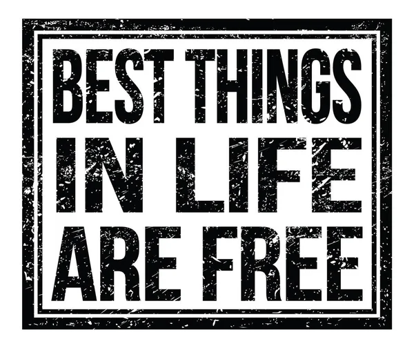 Best Things Life Free Written Black Grungy Stamp Sign — Stock Photo, Image