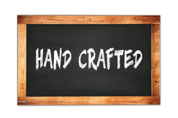 Hand Crafted Text Napsaný Černém Dřevěném Rámu Školní Tabuli — Stock fotografie