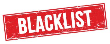 Kırmızı grungy dikdörtgen damga işareti üzerinde Siyah KLIST metin.